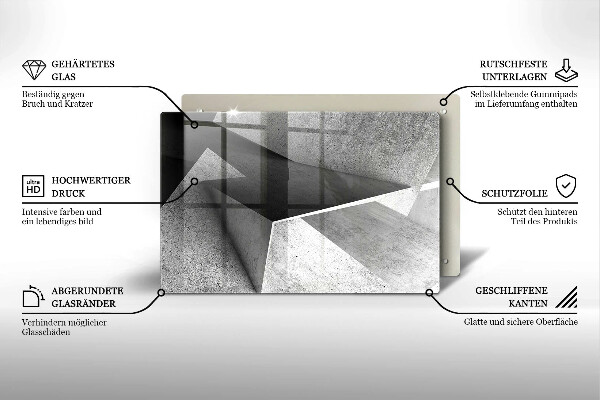 Üveg vágódeszka Konkrét absztrakció