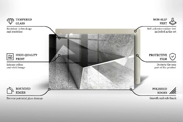 Üveg vágódeszka Konkrét absztrakció