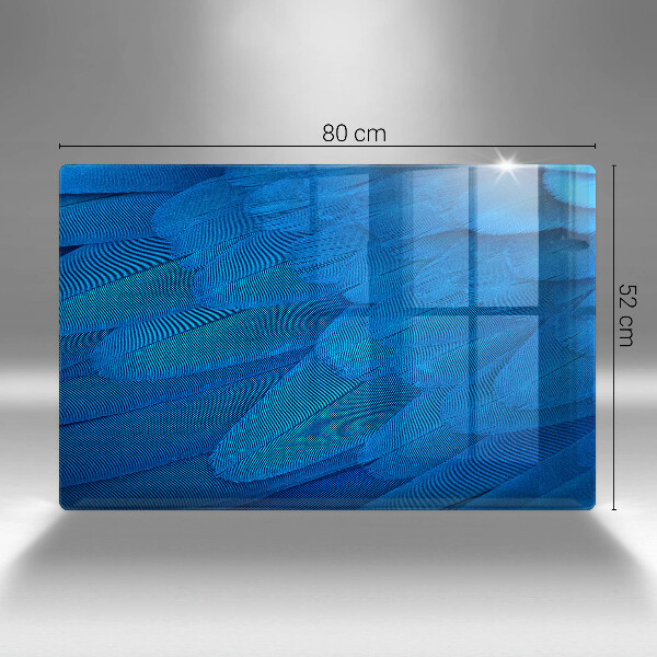 Üveg vágódeszka Madártollak