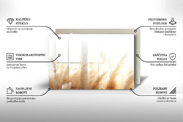 Üveg vágódeszka Pampa fű