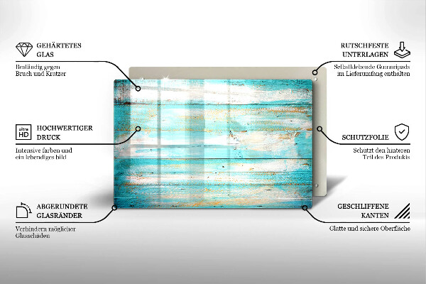Üveg vágódeszka Vintage fa táblák