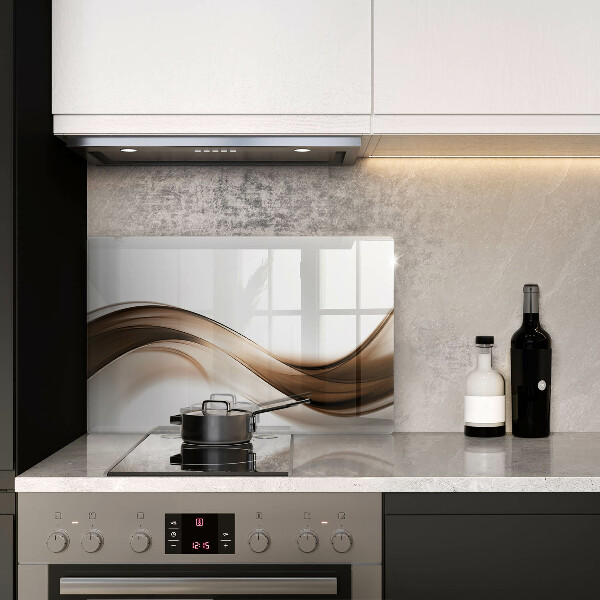 Üveg vágódeszka Absztrakt barna vonalak