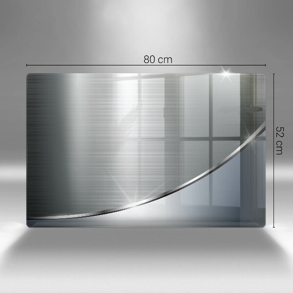 Üveg vágódeszka Fém absztrakciós minta