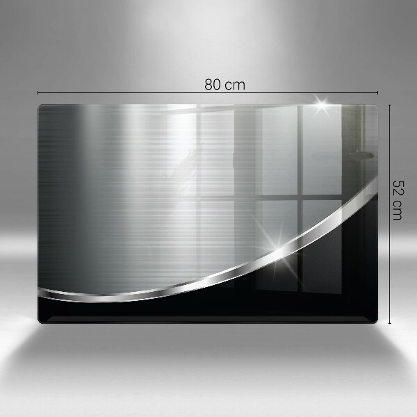 Üveg vágódeszka Absztrakció fémmel