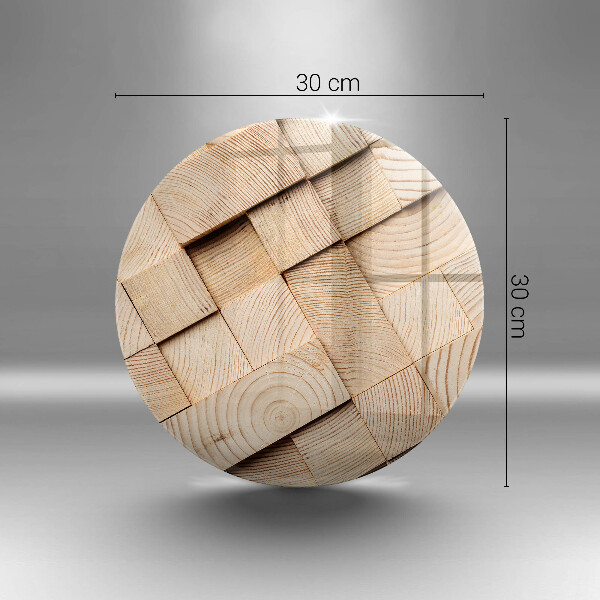 Üveg vágódeszka Fa négyzetek