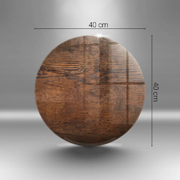 Üveg vágódeszka Sötét fa tábla