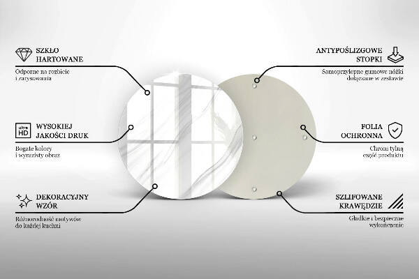 Üveg vágódeszka Finom márvány