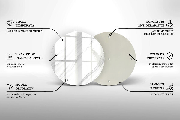 Üveg vágódeszka Finom márvány