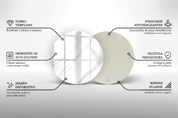 Üveg vágódeszka Finom márvány