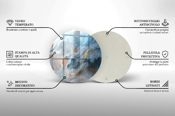 Üveg vágódeszka Márvány textúra