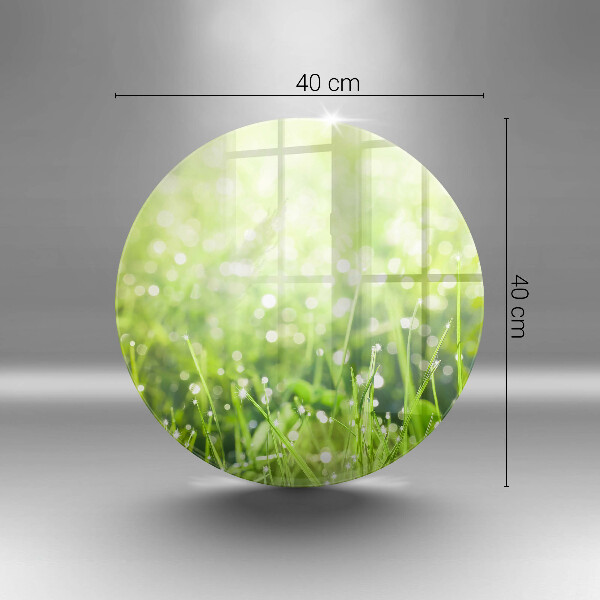 Üveg vágódeszka Természet - fű és harmat