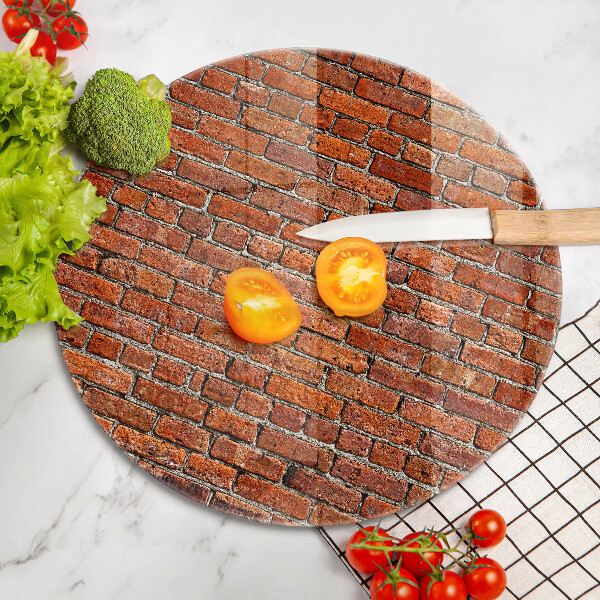 Üveg vágódeszka Téglafal fala