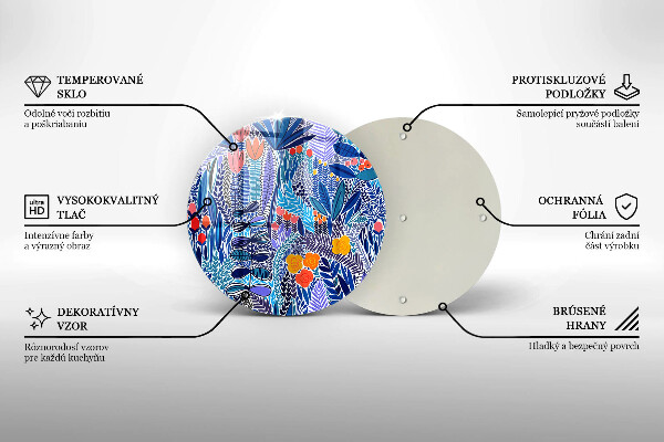 Üveg vágódeszka Festett rét