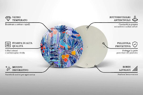 Üveg vágódeszka Festett rét