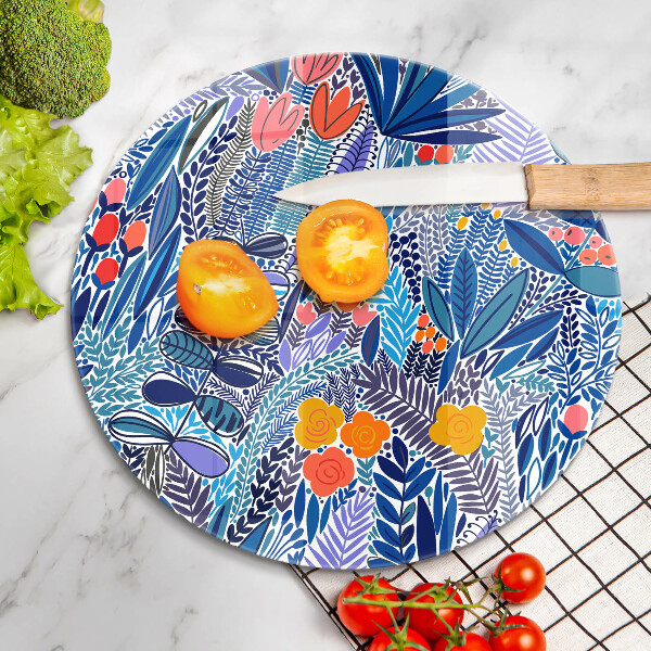 Üveg vágódeszka Festett rét