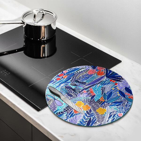 Üveg vágódeszka Festett rét