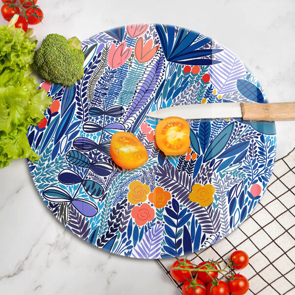 Üveg vágódeszka Festett rét