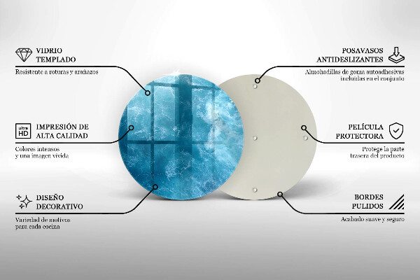 Üveg vágódeszka Nyílt víz