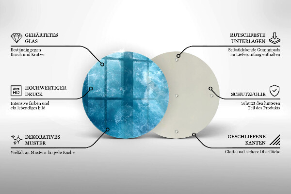 Üveg vágódeszka Nyílt víz