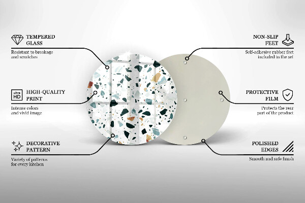 Üveg vágódeszka Könnyű kőedény