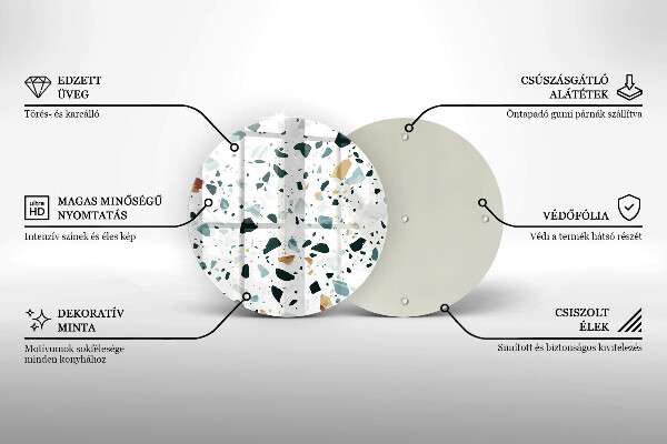 Üveg vágódeszka Könnyű kőedény