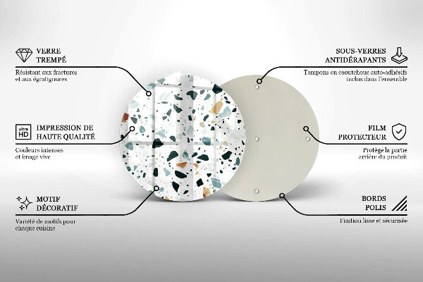 Üveg vágódeszka Könnyű kőedény