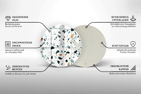 Üveg vágódeszka Könnyű kőedény