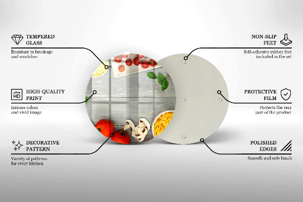 Üveg vágódeszka Konyhai étel