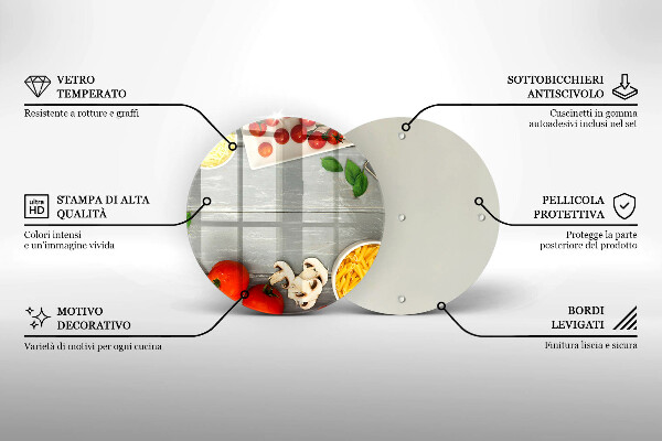 Üveg vágódeszka Konyhai étel