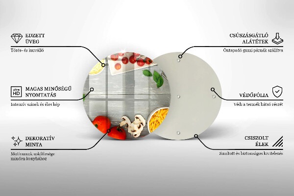 Üveg vágódeszka Konyhai étel