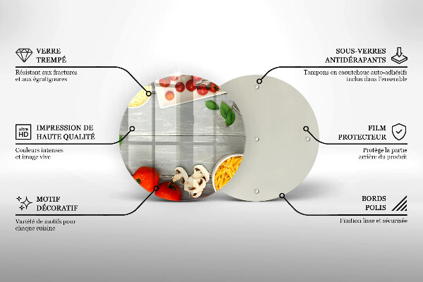 Üveg vágódeszka Konyhai étel