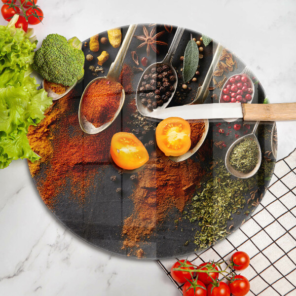 Üveg vágódeszka Fűszeres kanalak