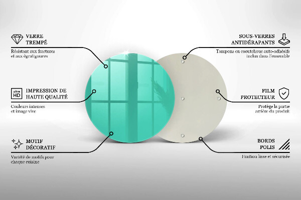 Üveg vágódeszka Zöld szín