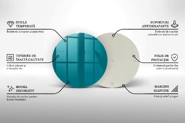 Üveg vágódeszka Türkiz