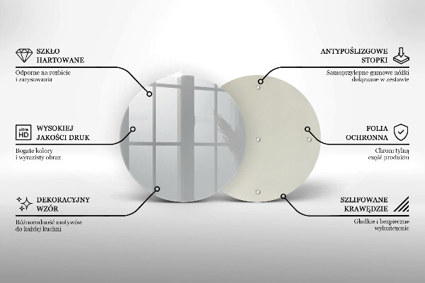 Üveg vágódeszka Szürke színű