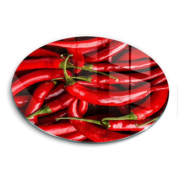 Üveg vágódeszka Csípős chili paprika