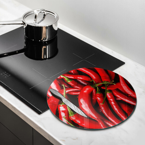 Üveg vágódeszka Csípős chili paprika