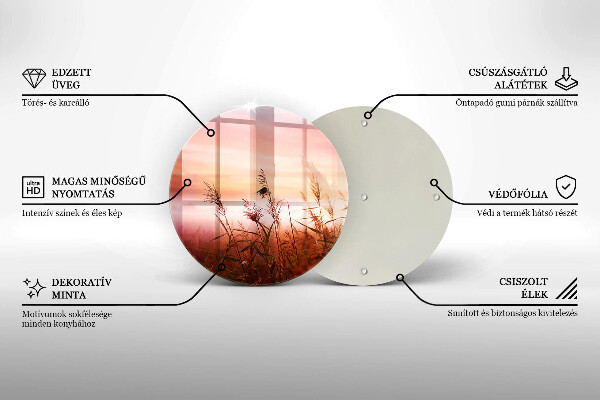Üveg vágódeszka Táj a füves mezők
