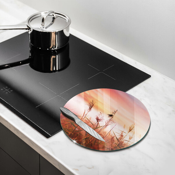 Üveg vágódeszka Táj a füves mezők