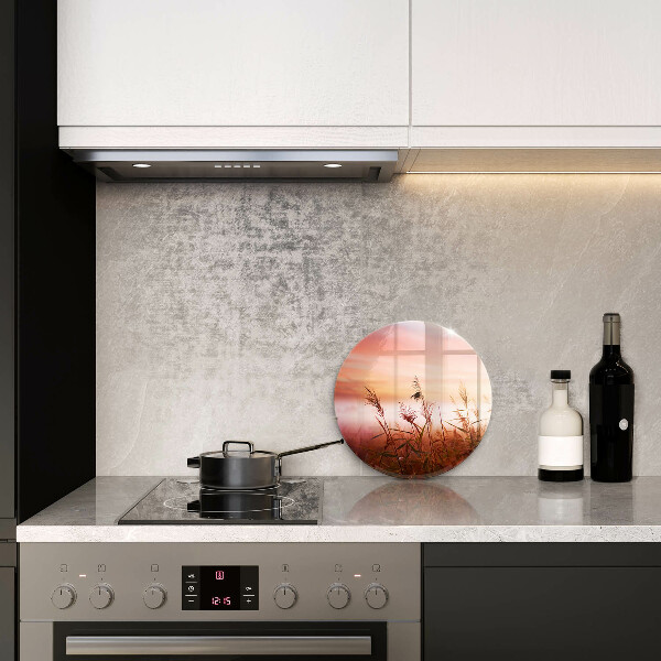 Üveg vágódeszka Táj a füves mezők