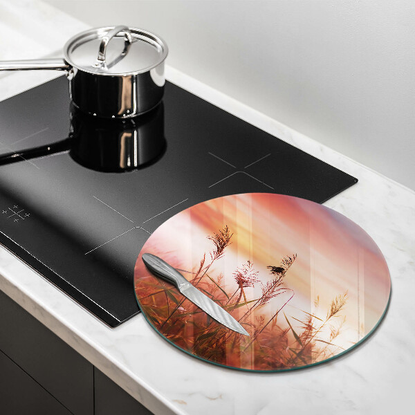 Üveg vágódeszka Táj a füves mezők