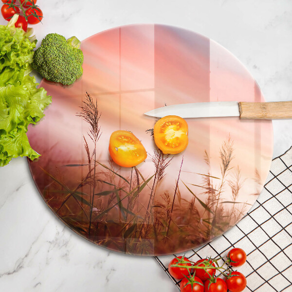 Üveg vágódeszka Táj a füves mezők