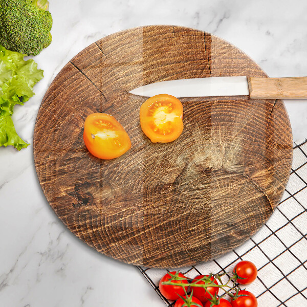 Üveg vágódeszka A fa fa erezete