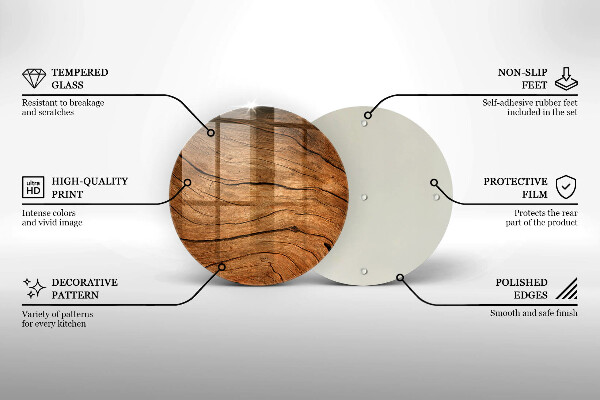 Üveg vágódeszka Fa tábla textúra