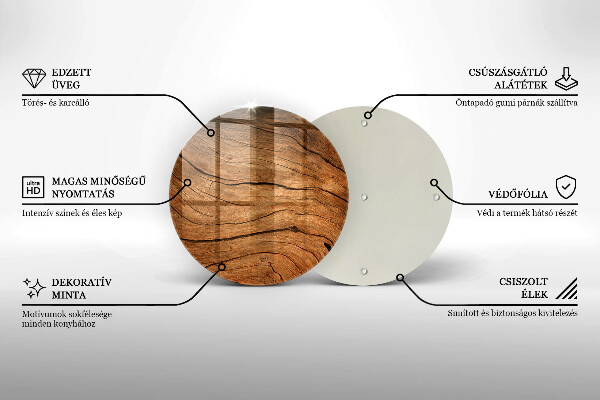 Üveg vágódeszka Fa tábla textúra