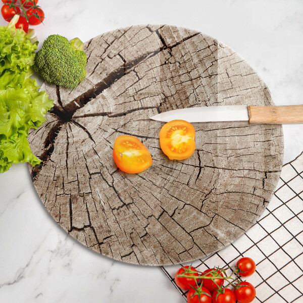 Üveg vágódeszka Egy fa keresztmetszete