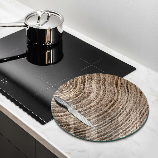 Üveg vágódeszka Fa gyűrűk