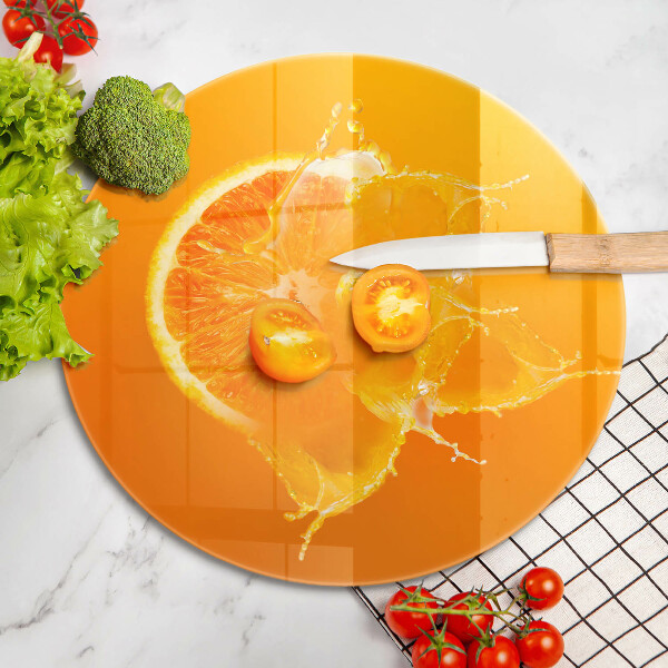 Üveg vágódeszka Lédús narancssárga gyümölcs