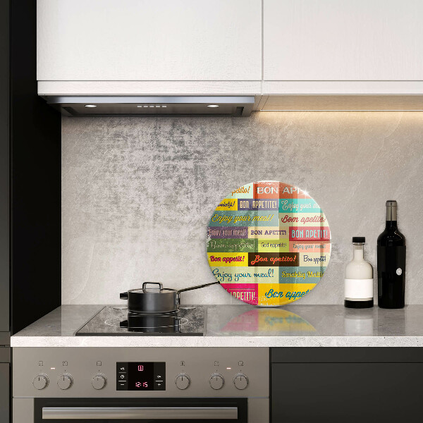 Üveg vágódeszka Feliratok Jó étvágyat nyelvek