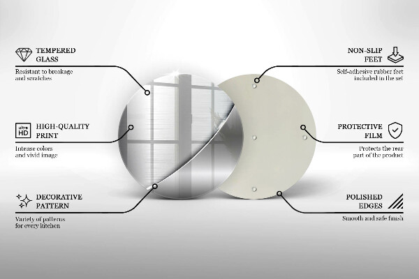 Üveg vágódeszka Fém formák